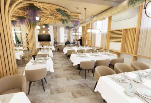 Render enterijera restorana – SMS 3D Studio